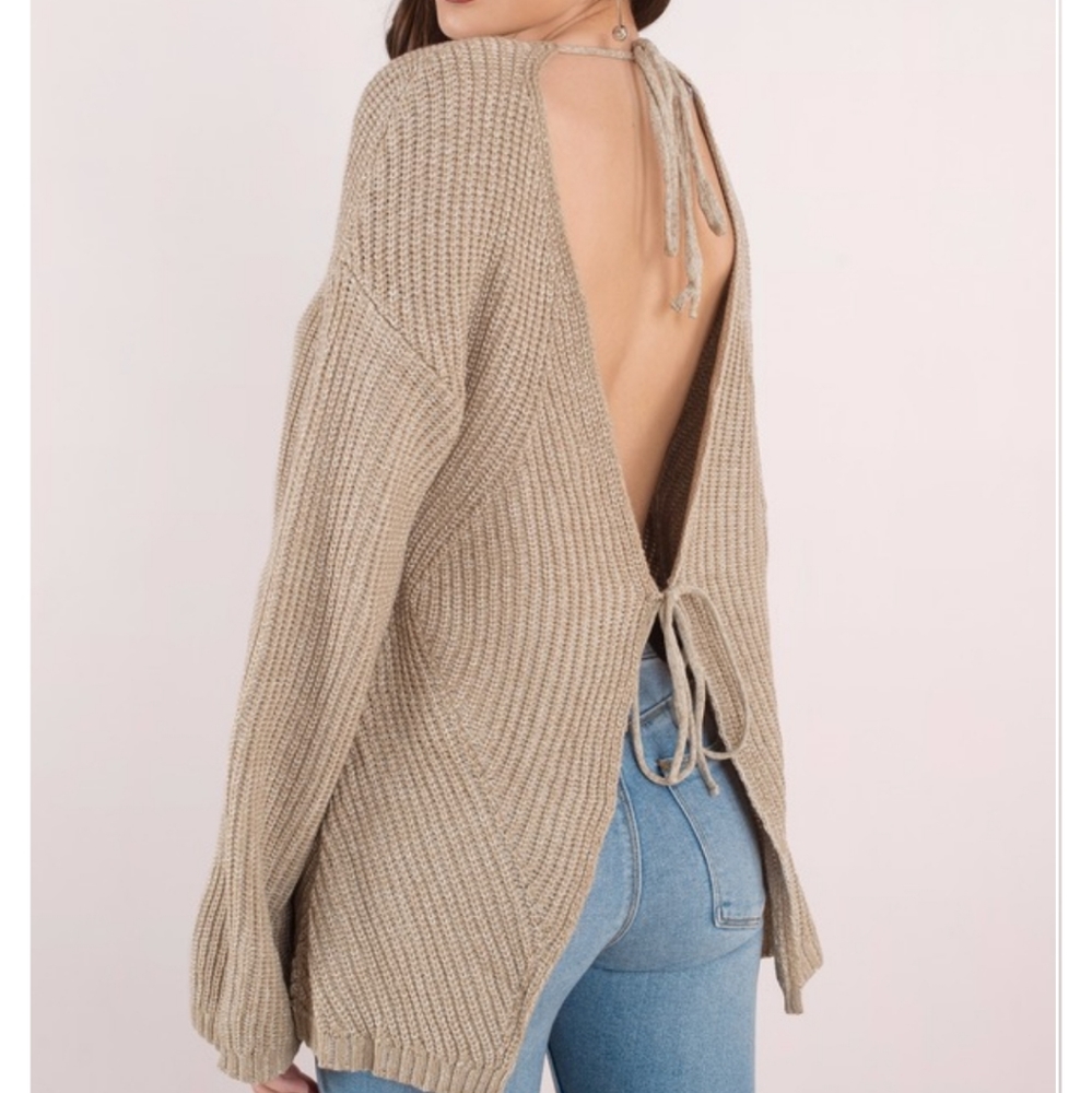 Emma Open Back Sweater Size L